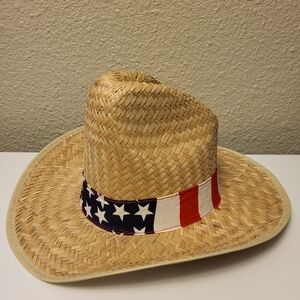 USA Straw Cowboy Hat